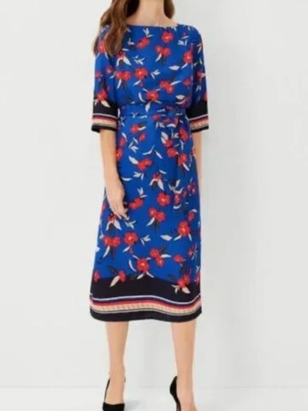 Like New Ann Taylor floral midi dress